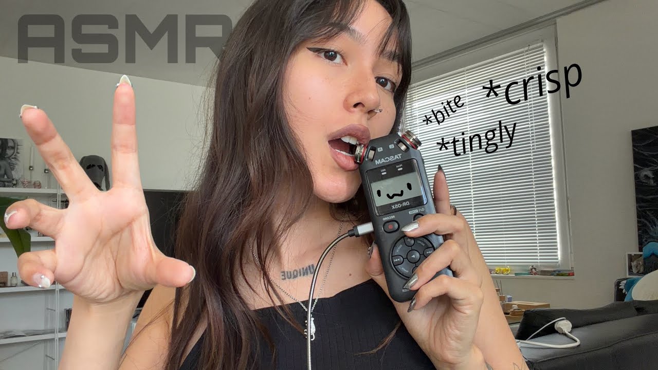 ASMR ☆ BEST TASCAM TRIGGERS (biting, mouth sounds, hair, ear cleaning,..)