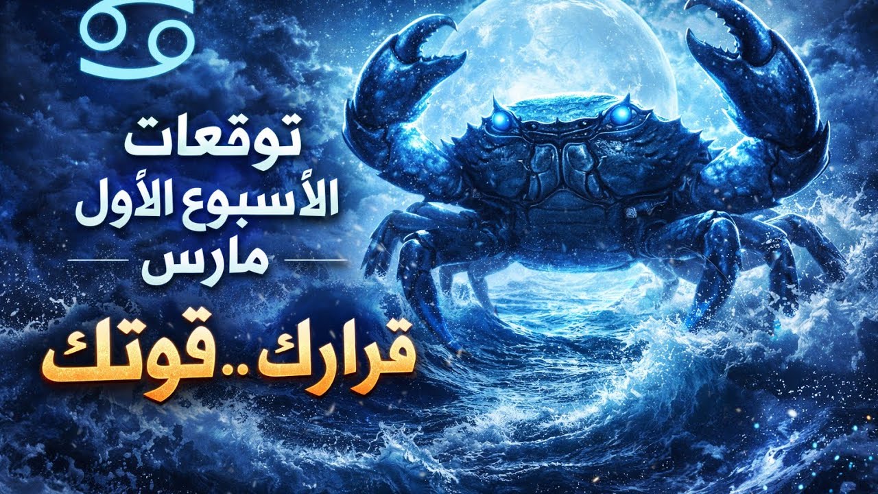 برج السرطان ♋ قراءه توقعات عامه اسبوعيه برج السرطان ♋ الاسبوع الاول من مارس الخميس ٢/٢٦الي٣/٦♋