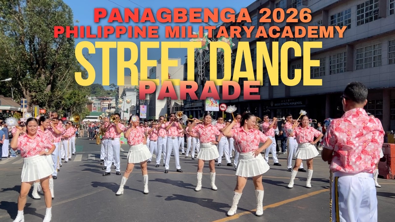PMA Cadets and the performance of the  PMA Band at the Panagbenga 2026 Grand Street Dance Parade
