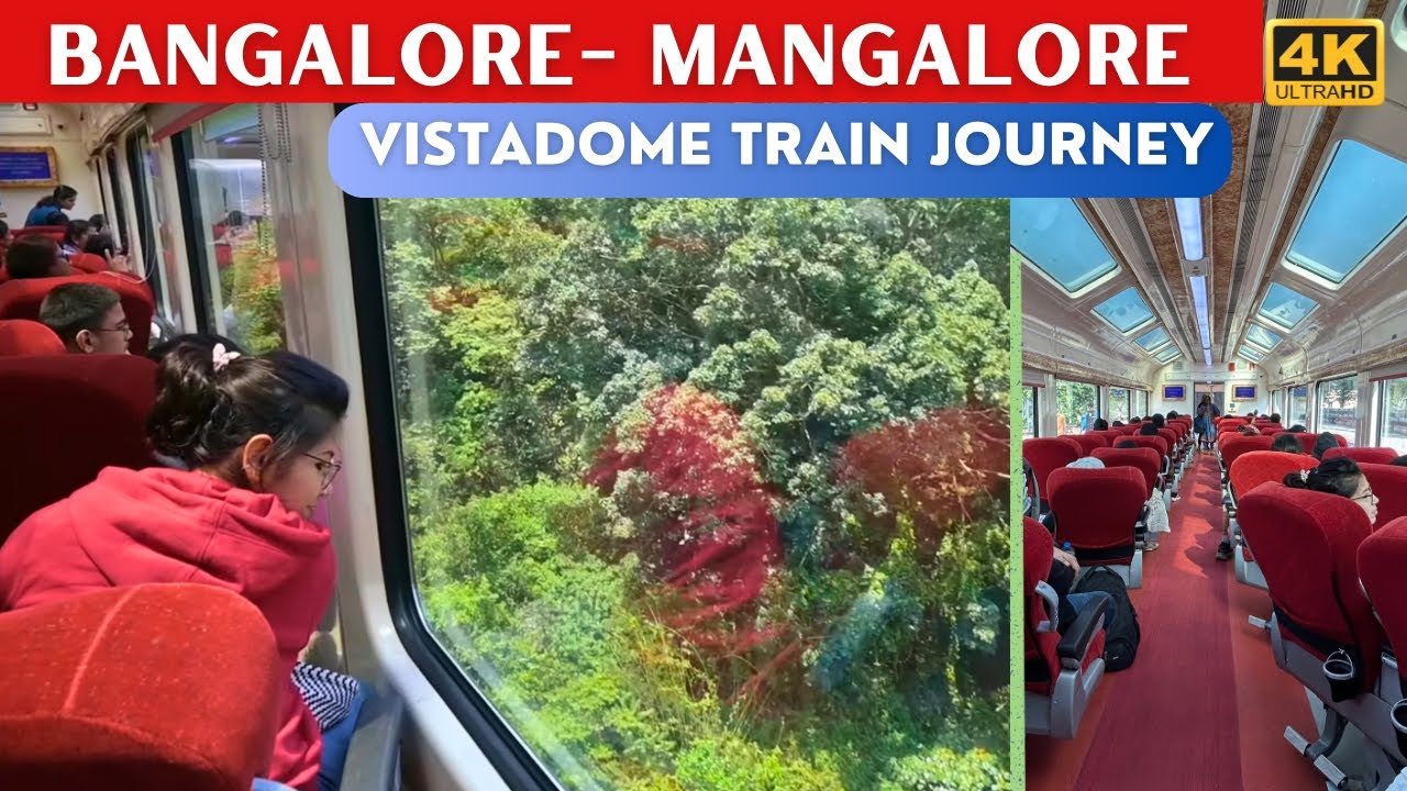 VISTADOME TRAIN CROSSING DANGEROUS SHIRADI GHAT | 4K | BANGALORE TO MANGALORE #vistadome