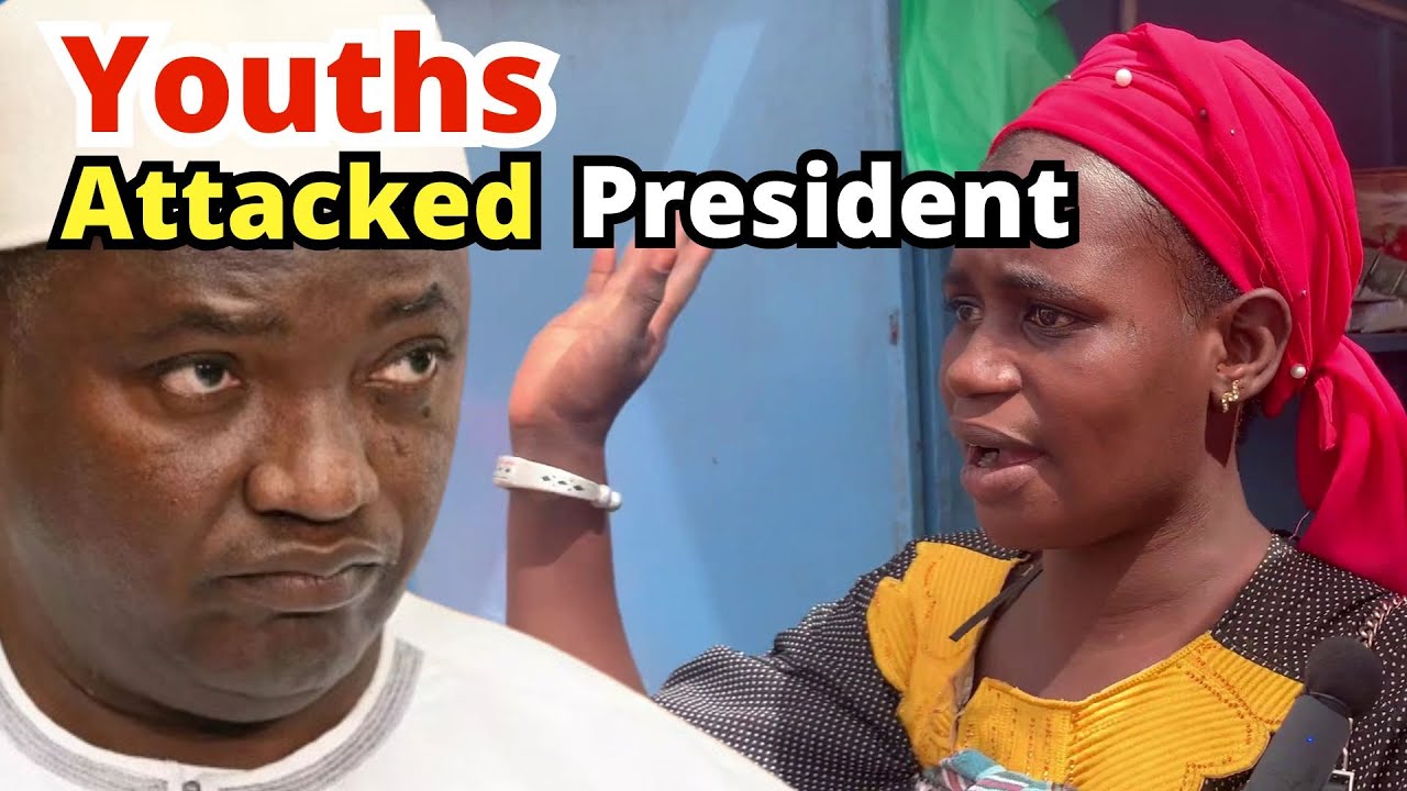 Youths angry at president Adama Barrow in The Gambia
