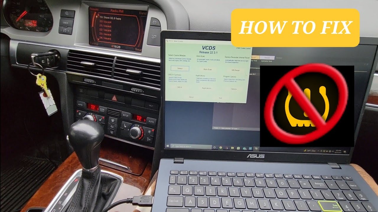 Как отключить систему контроля давления в шинах (TPMS) на Audi A6