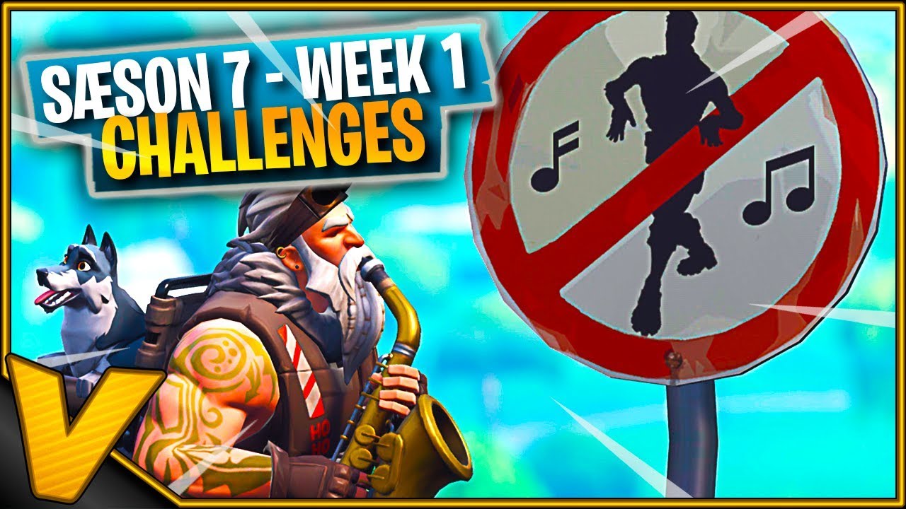 DE FØRSTE CHALLENGES *WEEK 1 - SÆSON 7* :: Fortnite Dansk