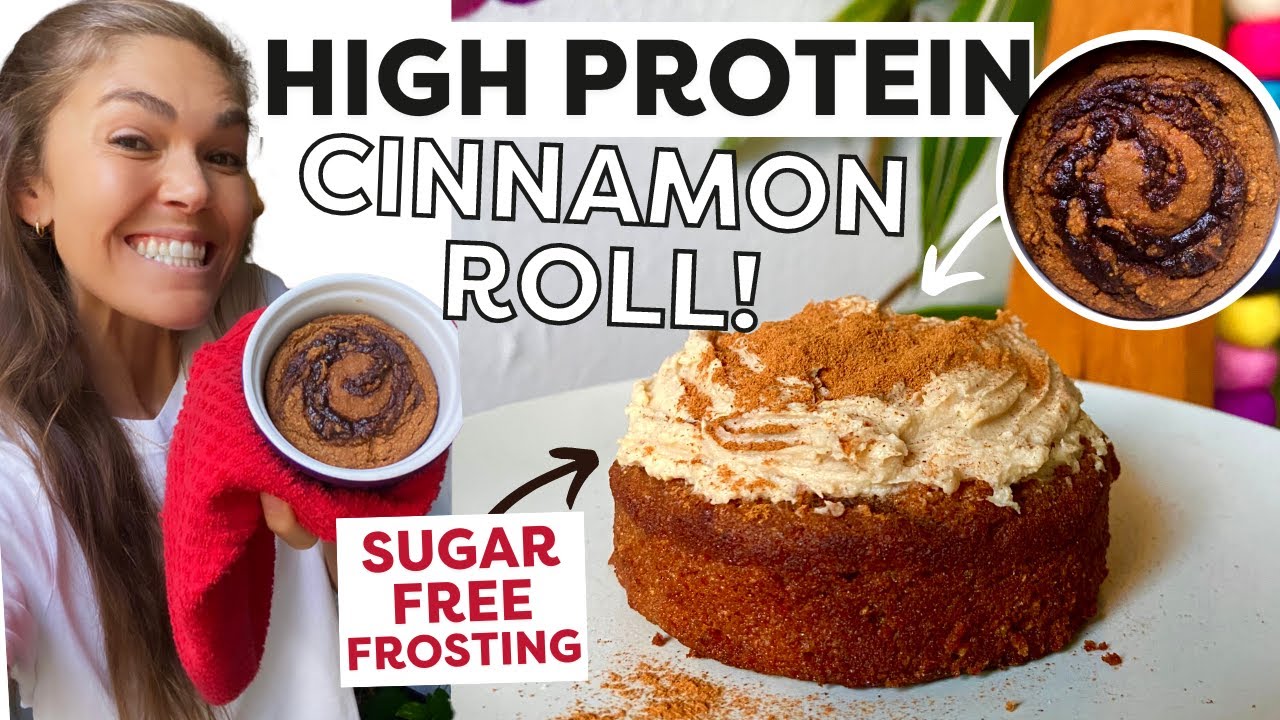 HEALTHY CINNAMON DATE ROLL with PROTEIN ICING