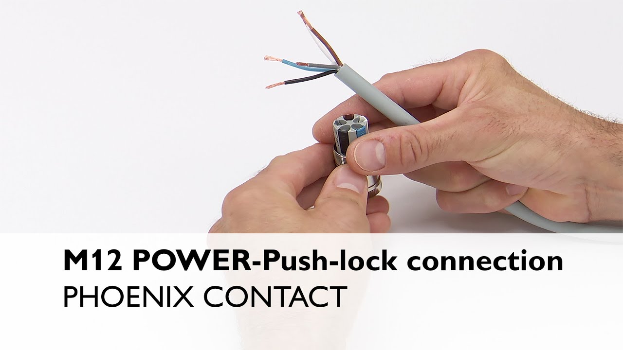 Unshielded M12 power connectors with push-lock  connection – Hardware tutorial of assembly