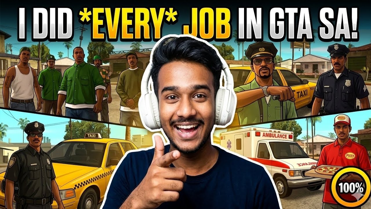 GTA SAN ANDREAS: I COMPLETED 100% JOBS !!!