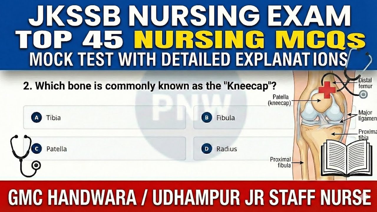 Top 45 nursing MCQs | JKSSB GMC Handwara & Udhampur Nursing Mock Test | All Nursing Exams 2026