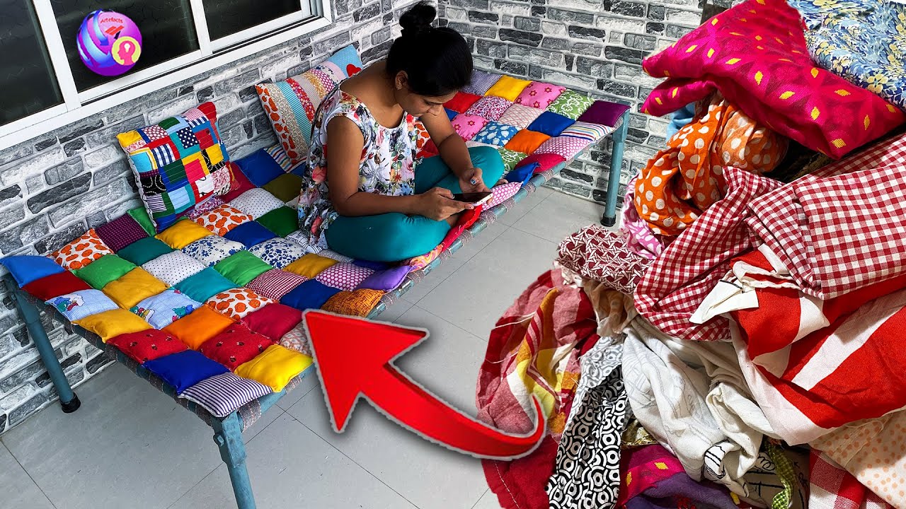Old Clothe reuse into Carpet / bedsheet  - home useful #carpet