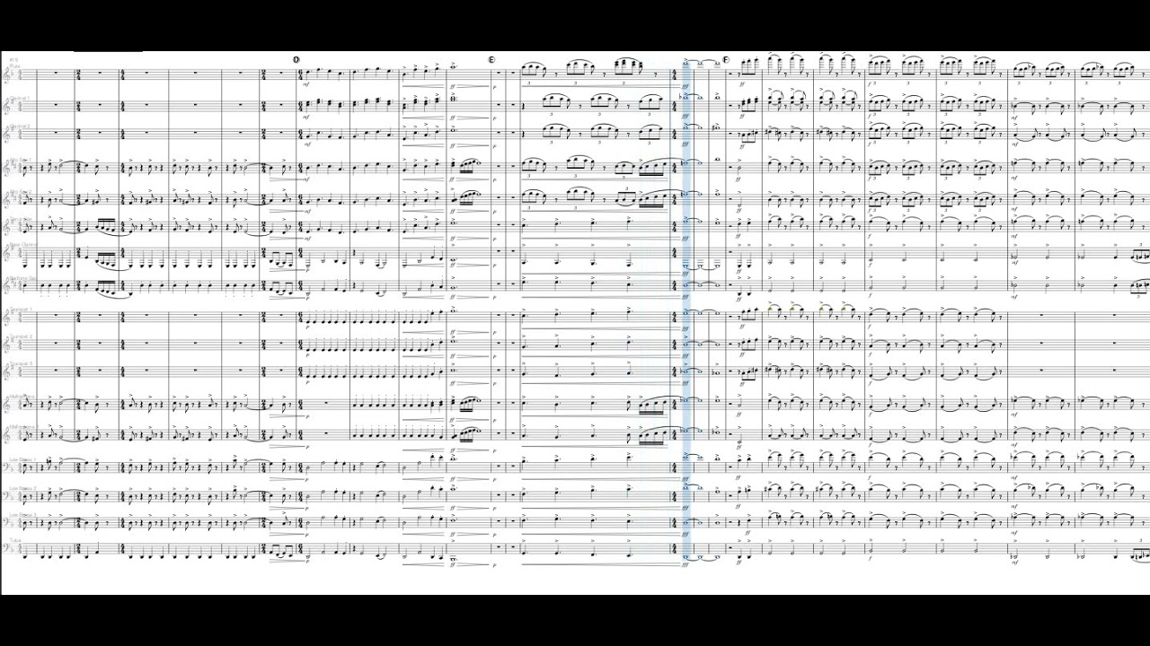 Liquid by Jay Bocook, Arr. for Marching Band (100 sub special)
