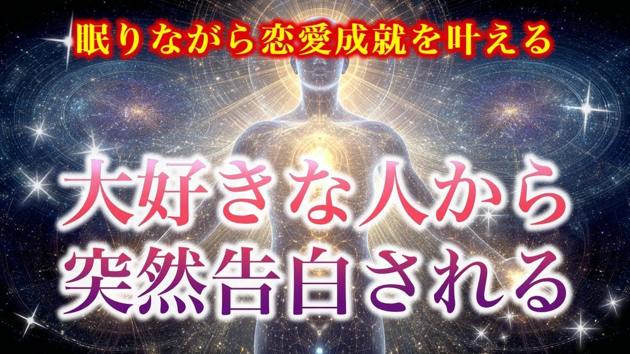【※眠りながら恋愛成就を叶える】大好きな人から突然告白される【ソルフェジオ周波数（528Hz） 相思相愛 恋愛成就 両想い 両思いになれる曲 連絡が来る曲 告白される音楽】
