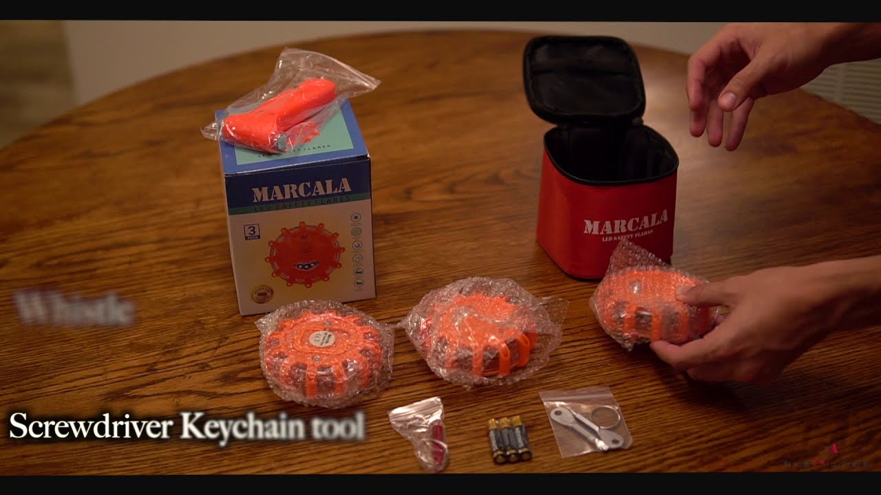 MARCALA LED Road Flare 3 Pack UNBOXING