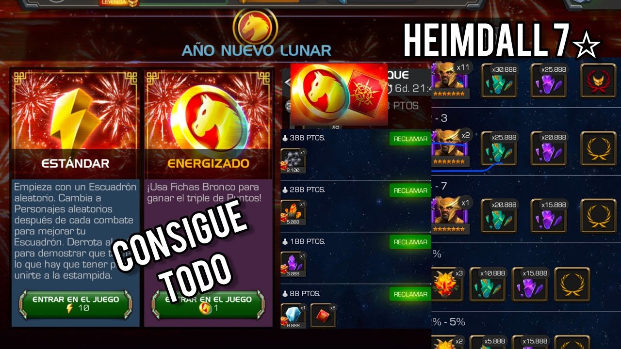 HEIMDALL DE 7☆ | COMO CONSEGUIR TODOS LOS PREMIOS DEL AÑO NUEVO LUNAR MCOC
