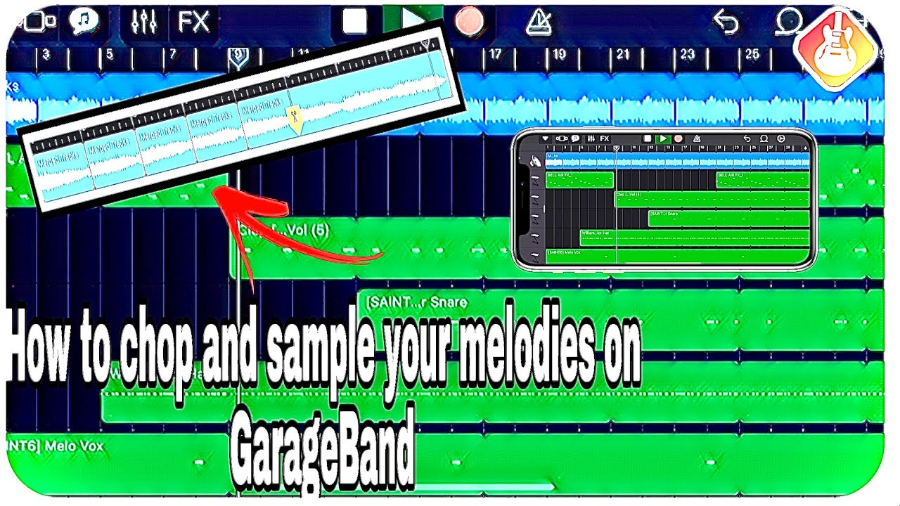 HOW I CHOP AND SAMPLE MY MELODIES FROM SCRATCH ON GARAGEBAND IOS TUTORIAL