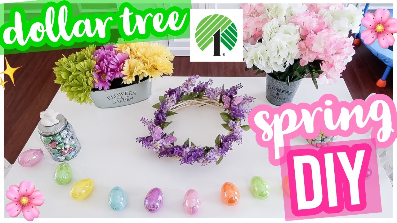 DIY DOLLAR TREE SPRING CRAFTS! EASY SPRING DECOR CRAFT WITH ME 2019 | Brianna K
