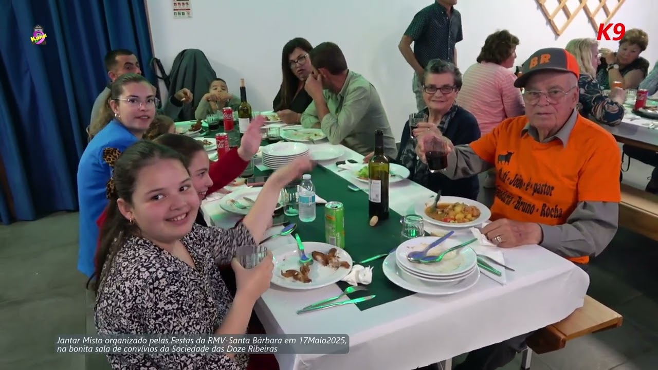 Jantar misto organizado pelas Festas da RMV-Santa Bárbara, na Sociedade  Doze Ribeiras em 17Maio2025