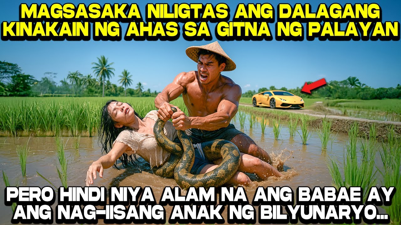 Magsasaka Niligtas ang Dalagang Kinakain ng Ahas sa Palayan, Pero...