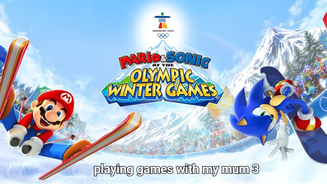 playing mario and sonic at the 2010 olympic winter games with my mum