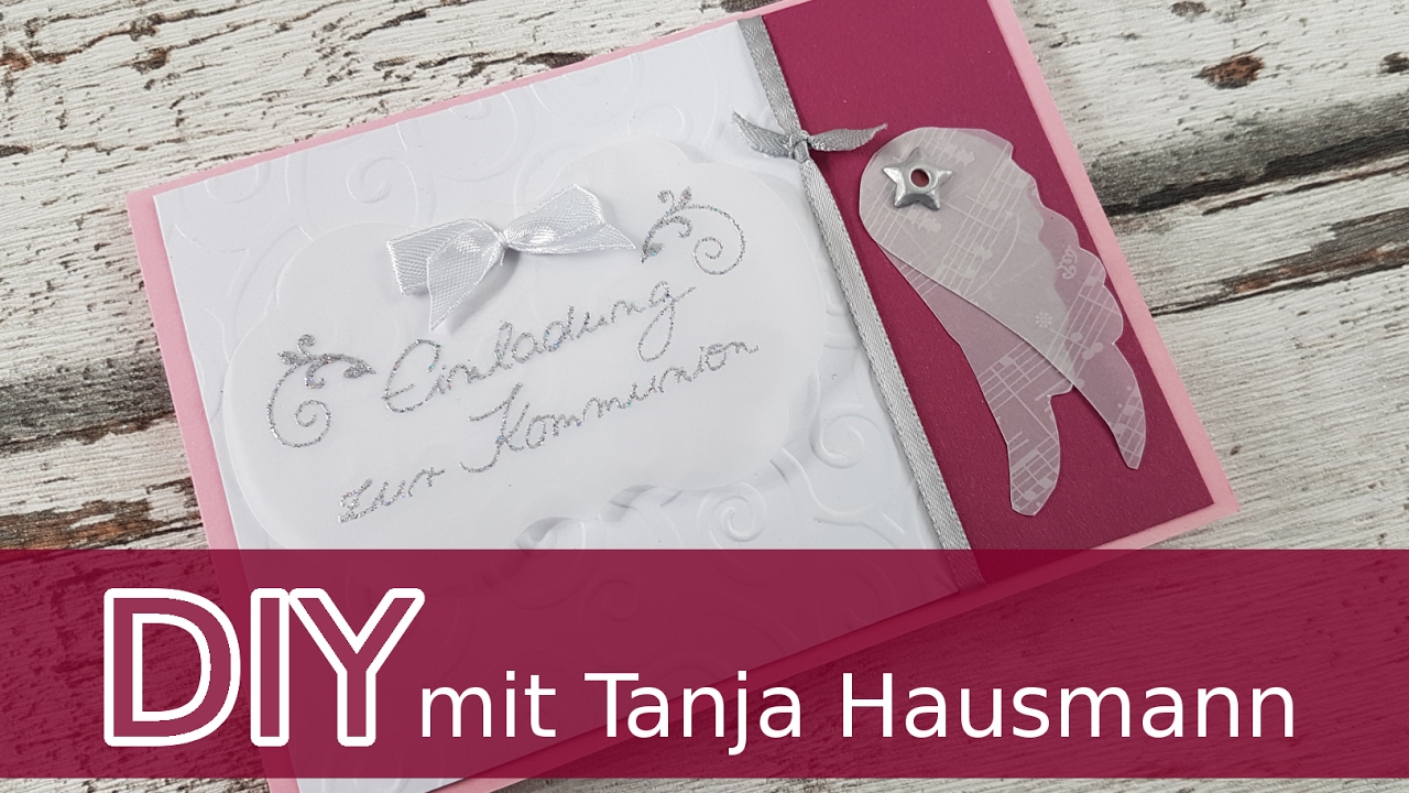 Karte zur Kommunion / Taufe / Konfirmation basteln - cardmaking  [deutsch]