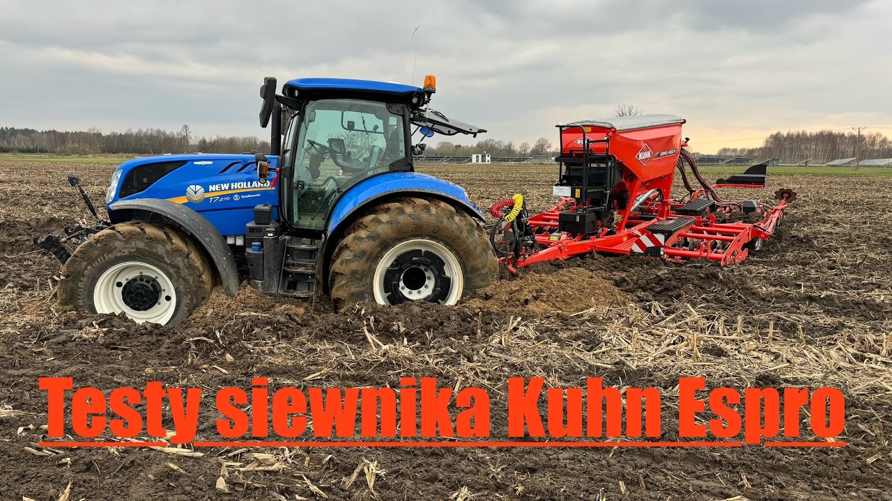 Testy siewnika Kuhn Espro 4000 R | New Holland T7.270 AC [vlog#230]