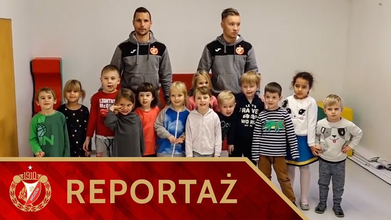 Widzewiacy z wizytą w przedszkolu na Księżym Młynie