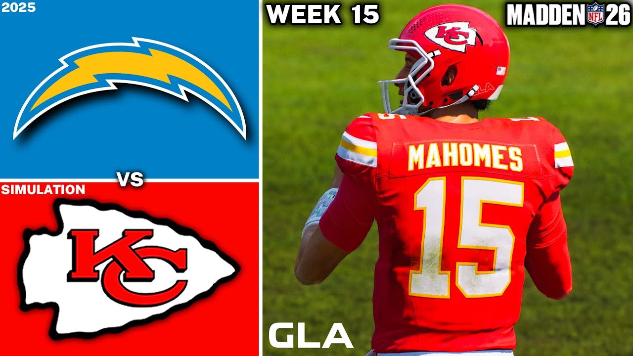 Chiefs vs. Chargers | Week 15 Simulation & Prediction | Madden 26 PS5 Gameplay