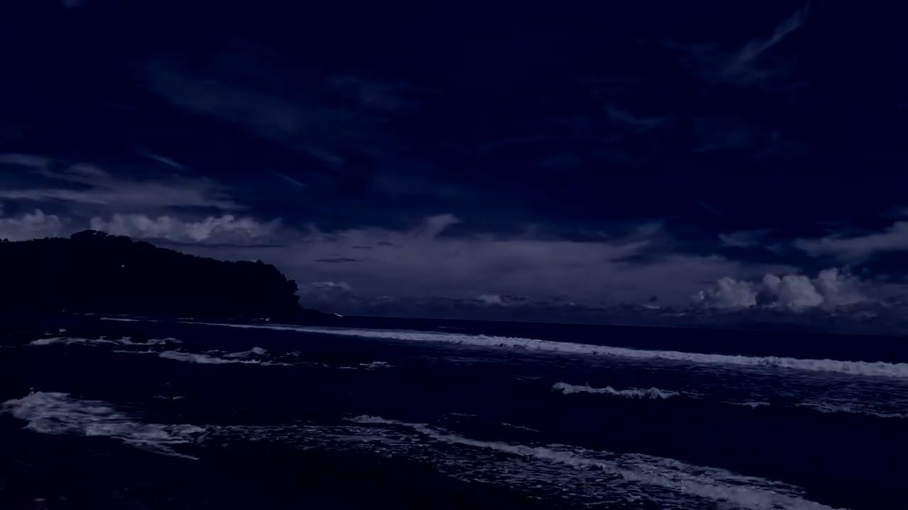 Calm Dark Blue Ocean Waves for Sleep | A Gentle Tide Quieting the Heart