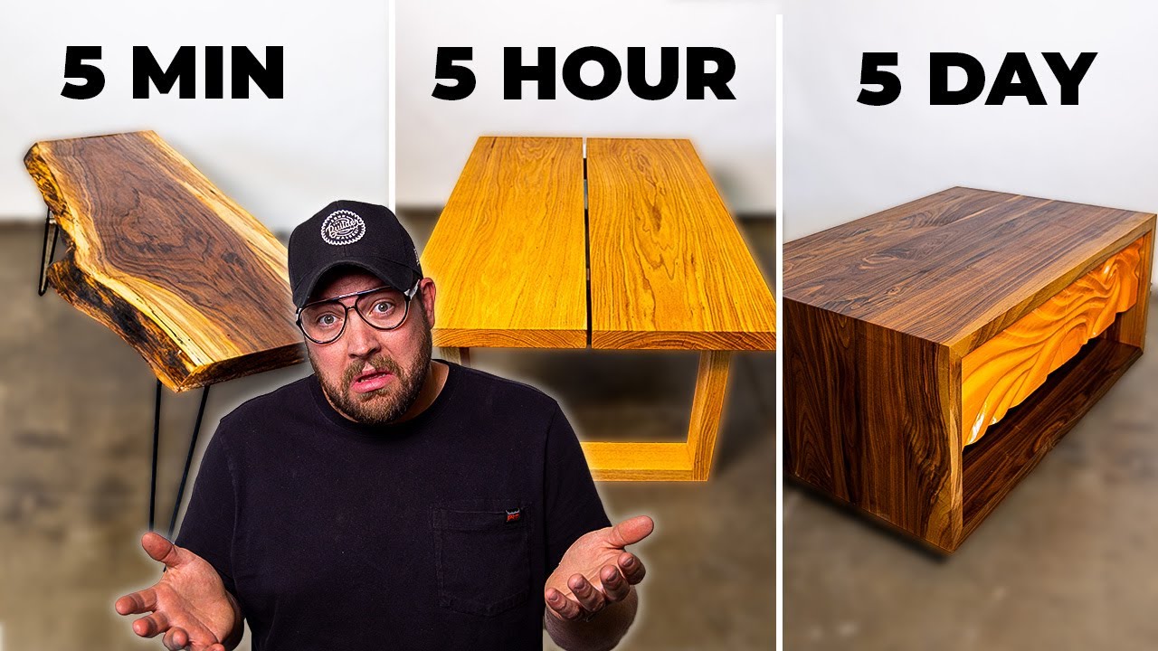 3 Tables, 3 Challenges: 5 Minute, 5 Hour, 5 Day Builds