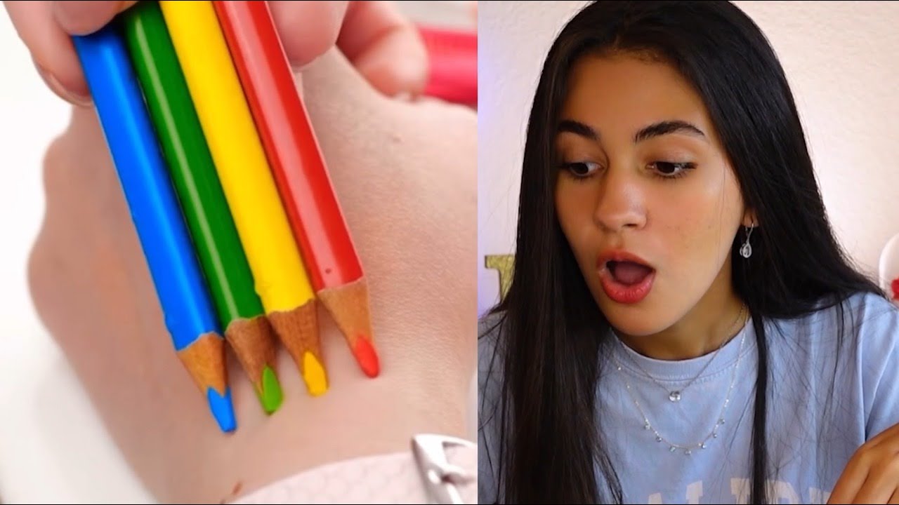 Truque de maquiagem com lápis de cor!! Será que funciona?? 🤩