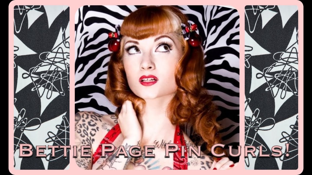 Bettie Page vintage pin curl hair tutorial by CHERRY DOLLFACE