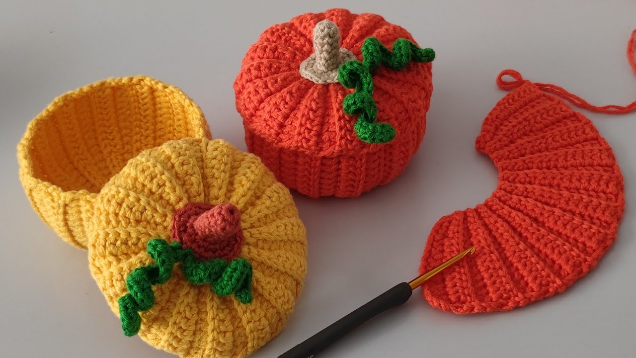 🎃Идеальная крючком корзина из тыквы для декора на осень и Хэллоуин