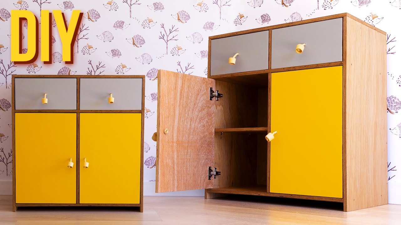 DIY - COMO FAZER UMA CÔMODA (com Portas e Gavetas)