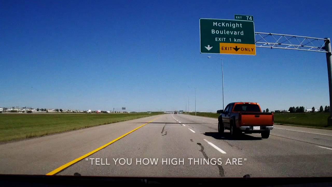 Alberta's Trans-Canada Hwy 1, Hwy 201 and Hwy 2 in the area of Calgary.