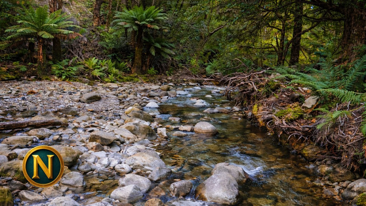 Liffey Falls Creek Ambience | 2 Hours of Flowing Water & Forest Sounds | Tasmania Nature Relaxation