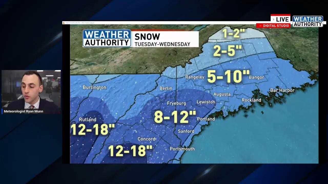 Minor changes to the snowfall map for Tuesday-Wednesday!