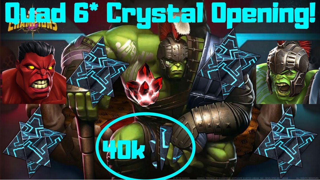 Opening All My 6* Shards! 6* Crystal x4! + 5* Crystal! - Marvel Contest Of Champions