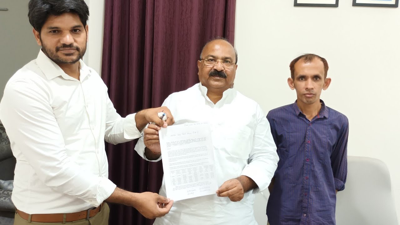 Meeting Bjp Mp B L Verma , Jugal Singh Ji and sunil kumar pintu ji
