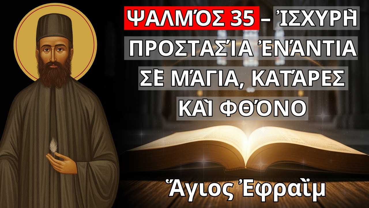 Ψαλμός 35 – Ἰσχυρὴ Προστασία ἐνάντια σὲ μάγια, κατάρες καὶ φθόνο - Ἅγιος Ἐφραῒμ