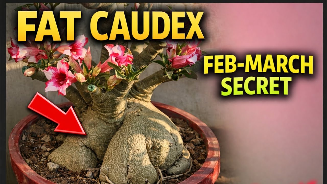 ✅ “How to Grow Fatty Adenium Caudex in Feb–March | Complete Care Guide”