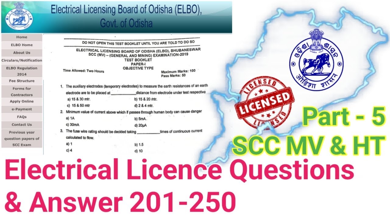 Electrical Licence SCC MV & HT Question and Answer Part -5 | Exam Preparation Series