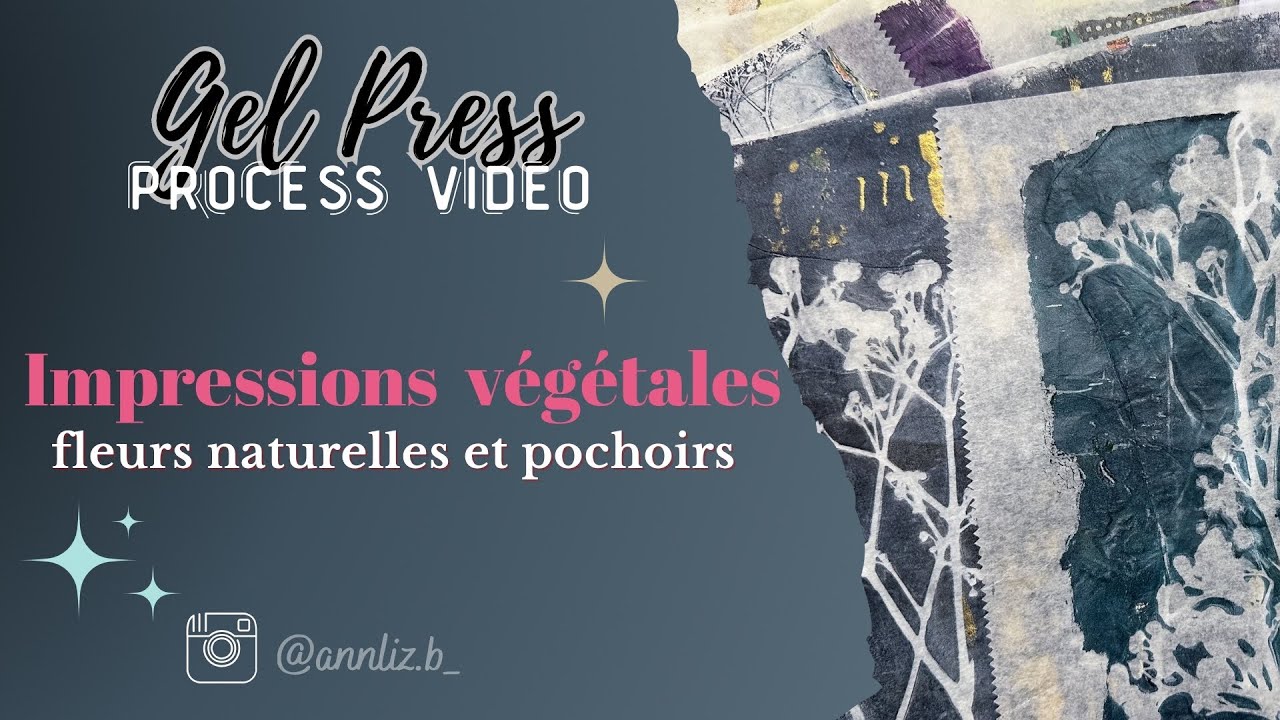 Gel press | impressions v&eacute;g&eacute;tales : naturels, pochoirs, tampons &hellip;