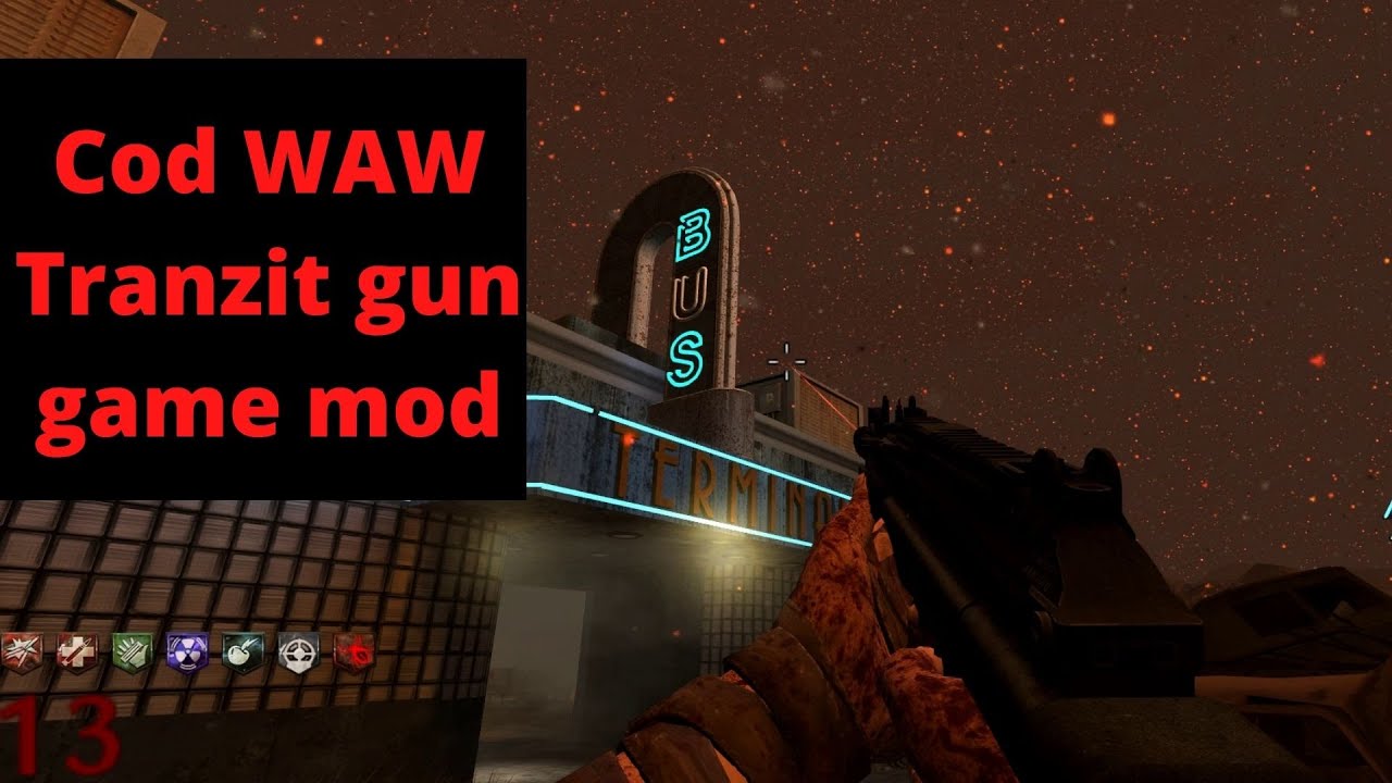 Cod WAW custom zombies Tranzit Gun Game (1080p 60fps)