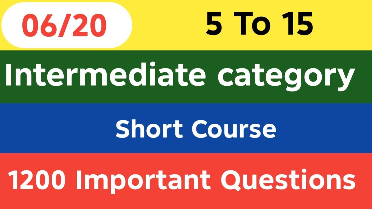 Intermediate Category 5 to 15 | Lecture 06 | Sukkur IBA Jobs Preparation | Haider Sindhi Academy