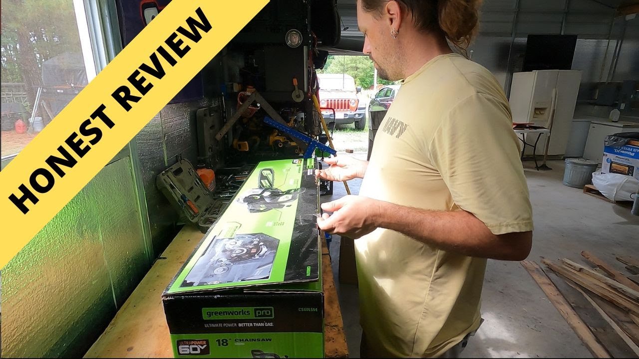 Распаковка и обзор бензопилы Greenworks pro 60V 18 дюймов