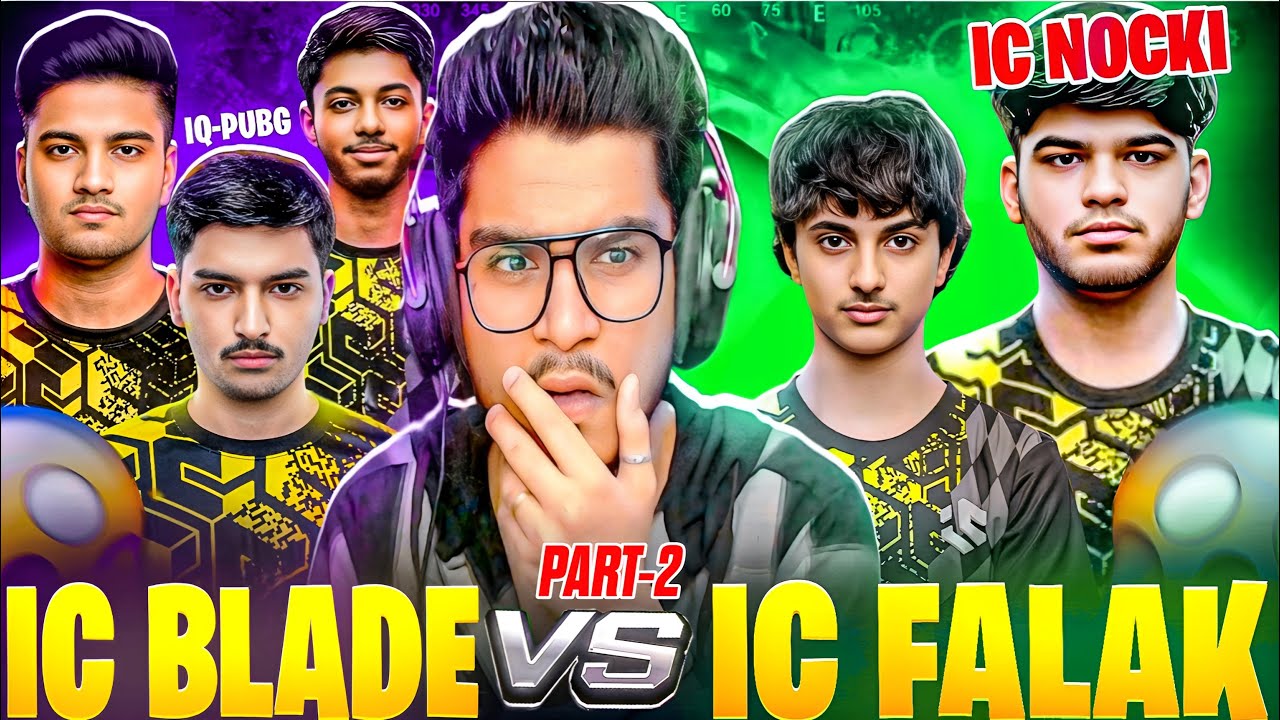 🥵IC BLADE IQ & IC T24 VS FALAK & NOCKI 3v3 | INTENSE & FUNNY PUBG WOW 3v3BEST MOMENTS REACTION
