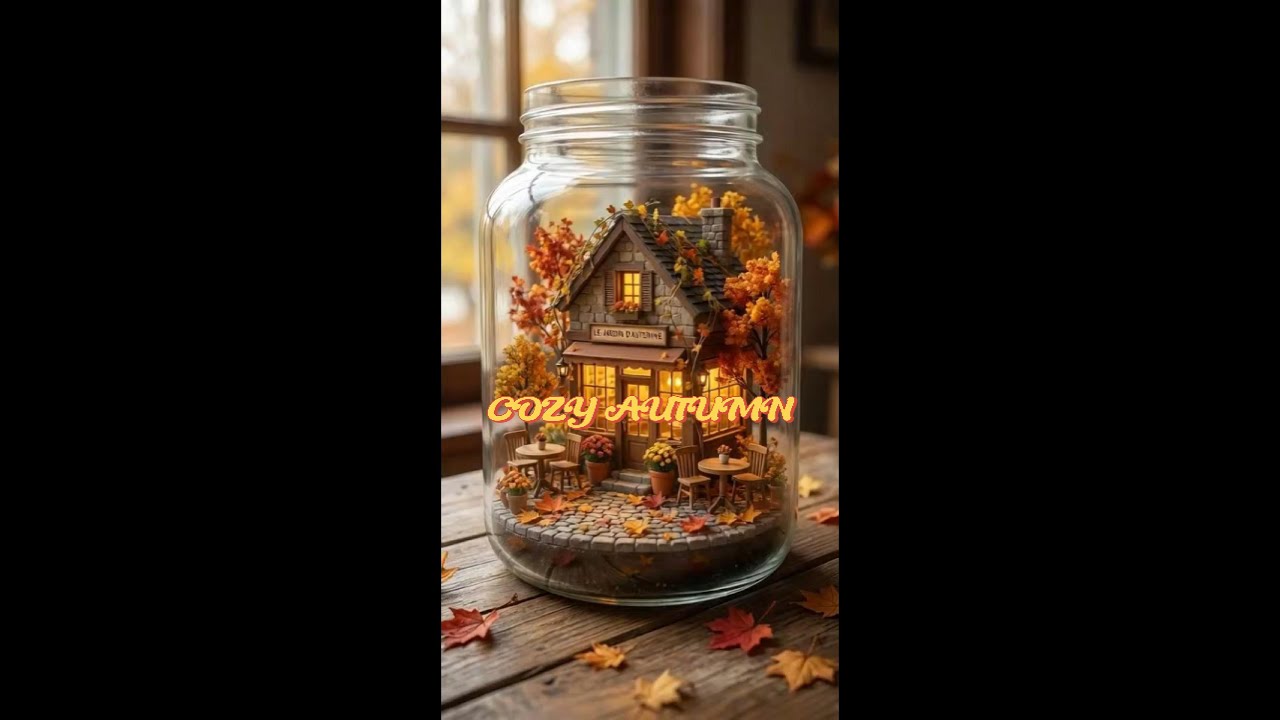 Healing Piano in a Glass Jar 🍁 Cozy Autumn Cottage | Deep Sleep, Japan Zen Music