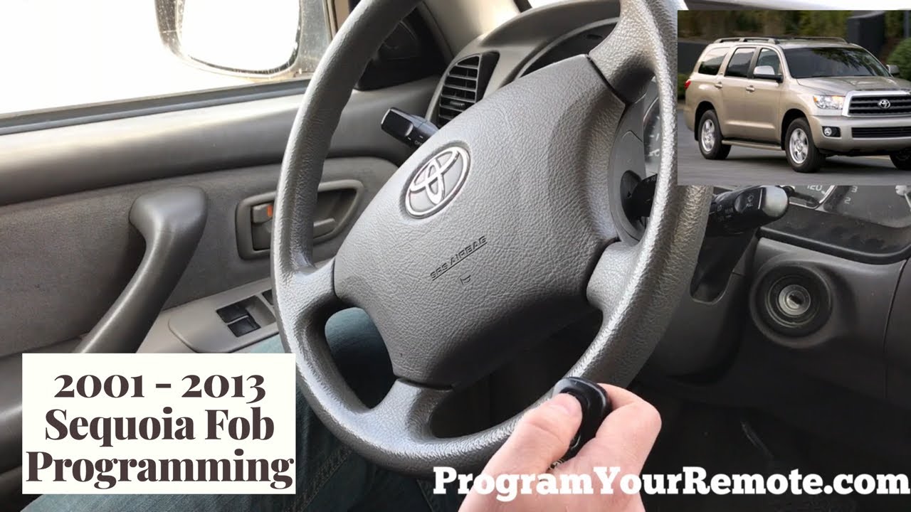 How to program a Toyota Sequoia remote key fob 2001 - 2013