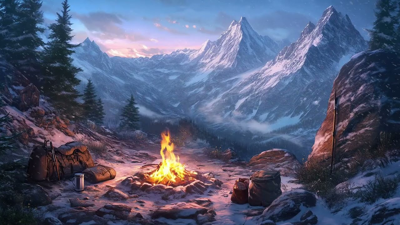 Ambience Fireplace: Mountain Explorer’s Campfire