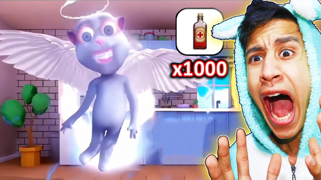 شربت توم المتكلم النسخة المرعبة 1000 زجاجة من الجرعة الحمراء شوفو ايش صار..؟🔥😱