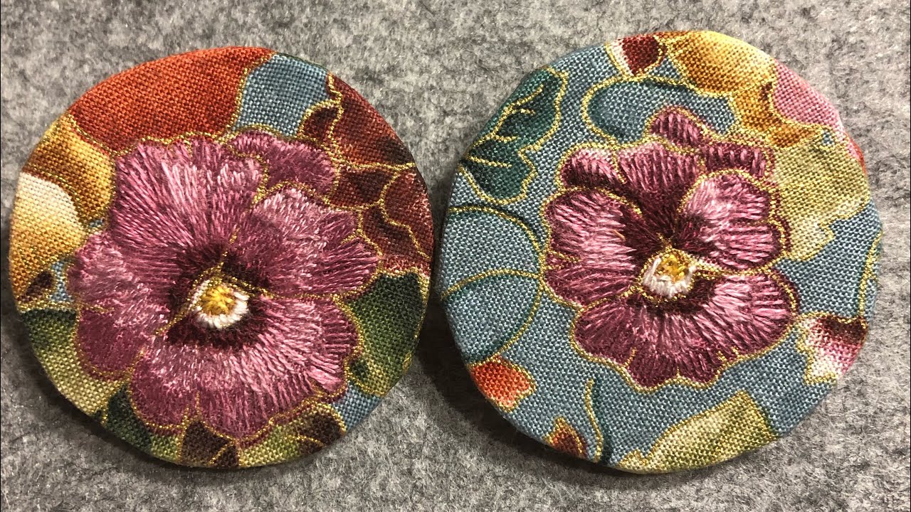 DIY thread painted flower brooch 1 hour easy slow stitch project  #roxysjournalofstitchery