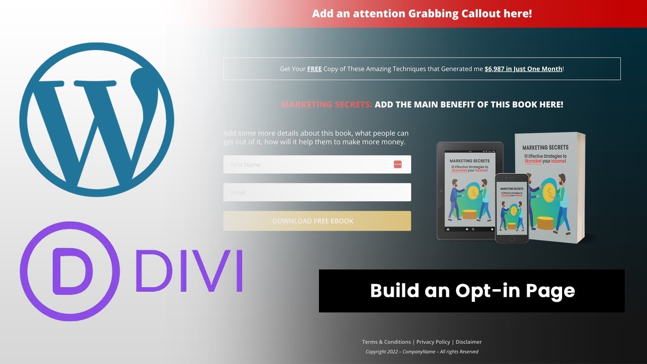 Create an Opt-in Page with Divi | High Converting Opt-in Page